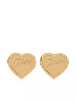 Серьги-гвоздики в форме сердца Wouters & Hendrix, золотой