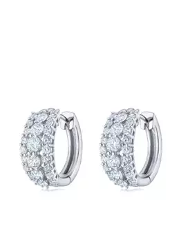 Серьги-хагги Lyric из белого золота с бриллиантами KWIAT, серебяный