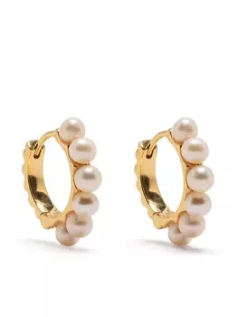 Серьги-хагги с жемчугом DOWER AND HALL, белый