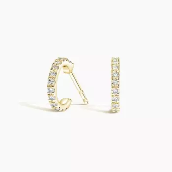 Серьги Huggie с бриллиантами Pav Brilliant Earth