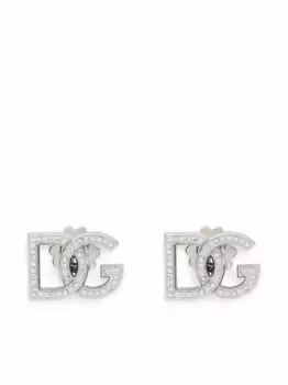 Серьги из белого золота с сапфирами DOLCE & GABBANA, серебяный