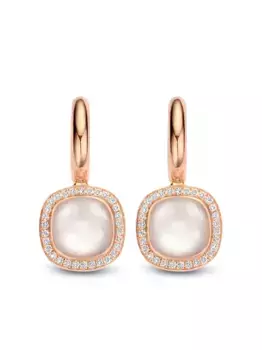 Серьги из розового золота с бриллиантами и кварцем Tirisi, розовый