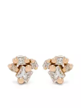 Серьги из розового золота с бриллиантами Suzanne Kalan, розовый