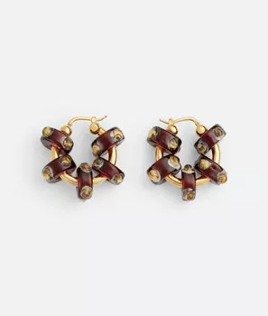Серьги из срезов стекла Bottega Veneta
