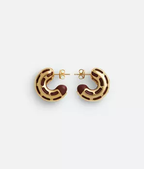 Серьги из структурного дерева Bottega Veneta