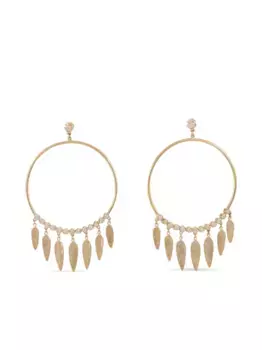 Серьги из желтого золота с бриллиантами Jacquie Aiche, желтый