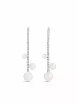 Серьги из желтого золота с бриллиантами и жемчугом Mateo, золотой