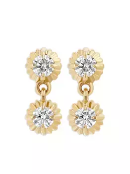 Серьги из желтого золота с бриллиантами Lizzie Mandler Fine Jewelry, золотой