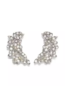 Серьги Jil Sander с цирконами, серебряный