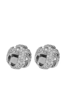 Серьги Jil Sander с кристаллами, серебристый