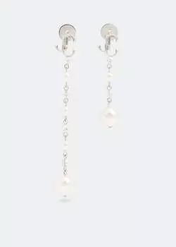 Серьги JIMMY CHOO Pearl Drop earrings, серебряный