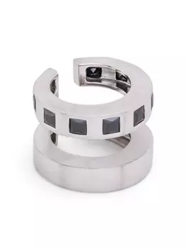 Серьги-каффы Arch Zirconia Double Tom Wood, серебряный