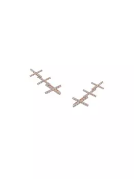 Серьги-каффы Katia из розового золота с бриллиантами ALINKA, металлик