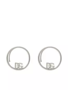 Серьги-каффы с логотипом DG Dolce & Gabbana, серебряный