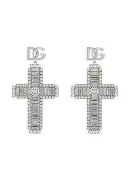 Серьги KIM DOLCE&GABBANA со стразами Dolce & Gabbana, серебряный