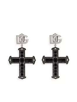 Серьги KIM DOLCE&GABBANA со стразами Dolce & Gabbana, серебряный
