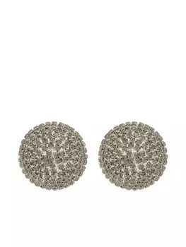Серьги-клипсы с кристаллами Dolce & Gabbana, серебряный