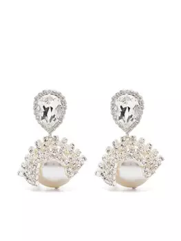 Серьги-клипсы с кристаллами Magda Butrym, серебряный