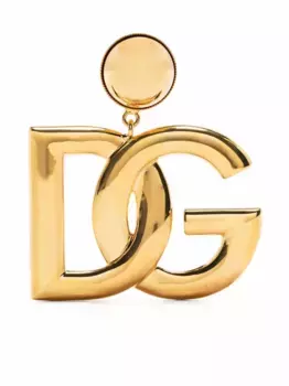Серьги-клипсы с логотипом DG DOLCE & GABBANA, золотой