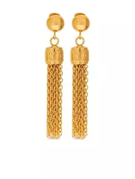Серьги-клипсы с подвесками-цепочками Moschino, золотой