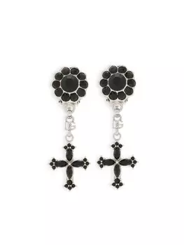 Серьги-клипсы с подвесками Dolce & Gabbana, черный
