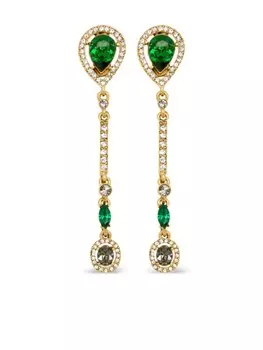 Серьги-клипсы Teardrop Strand Oscar de la Renta, золотой