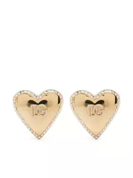 Серьги-клипсы в форме сердца DOLCE & GABBANA, золотой