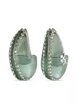 Серьги-клипсы Wave Tory Burch, серебряный
