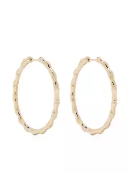 Серьги-кольца Bamboo из желтого золота Anita Ko, золотой
