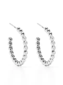 Серьги-кольца Bohemia из белого золота с бриллиантами Pragnell, серебяный