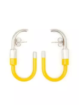 Серьги-кольца Carabiner MM6 Maison Margiela, желтый