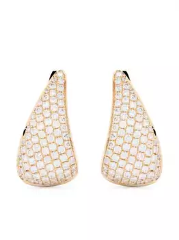 Серьги-кольца Claw из желтого золота с бриллиантами Anita Ko, золотой