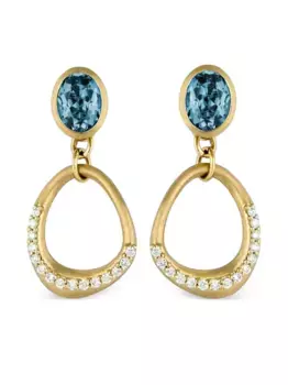 Серьги-кольца Dune из желтого золота с бриллиантами Lark & Berry, золотой