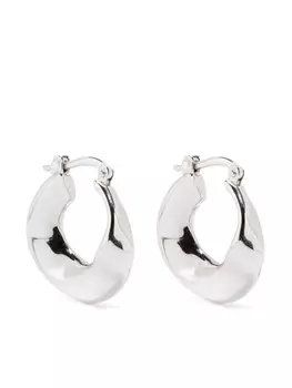 Серьги-кольца DW4 Jil Sander, серебряный