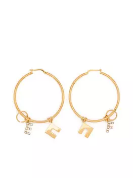 Серьги-кольца Elisabetta Franchi с подвесками, золотой
