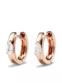 Серьги-кольца из розового золота с бриллиантами Anita Ko, розовый
