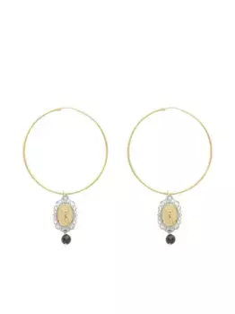 Серьги-кольца из желтого золота с сапфирами DOLCE & GABBANA, золотой
