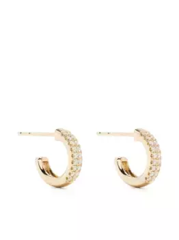 Серьги-кольца из желтого золота с бриллиантами Mizuki, золотой