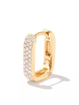 Серьги-кольца из желтого золота с бриллиантами Jacquie Aiche, золотой