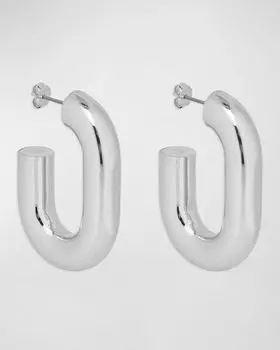 Серьги-кольца из звеньев цепи XL Rabanne, цвет Silver