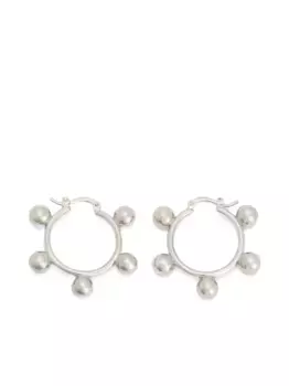 Серьги-кольца JIL SANDER, серебяный