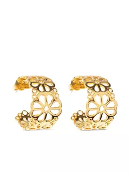 Серьги-кольца Kate Spade Flower Lace, золотой