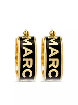 Серьги-кольца Marc Jacobs The Button Enamel Logo, золотой