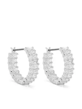 Серьги-кольца Matrix Swarovski, серебяный