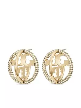 Серьги-кольца Miller Pave Multi Tory Burch, золотой