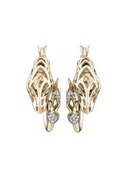 Серьги-кольца Naga из желтого золота John Hardy, золотой