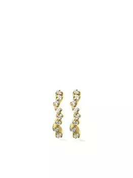 Серьги-кольца Night Wanderer из желтого золота с бриллиантами Lark & Berry, золотой