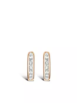 Серьги-кольца RockChic из розового золота с бриллиантами Pragnell, розовый