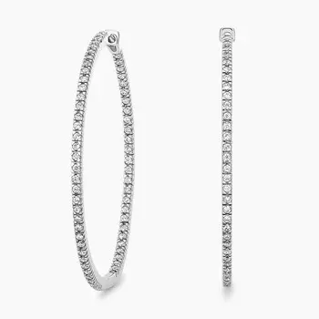 Серьги-Кольца с бриллиантами Echo (3/4 карата) Brilliant Earth