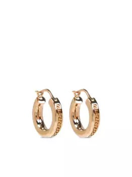 Серьги-кольца с декором Greca VERSACE, золотой